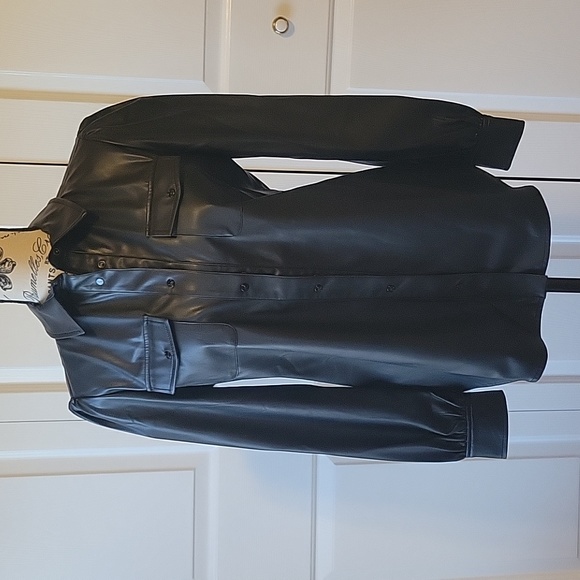 🛑KARL LAGERFELD Leather Shirt - Picture 2 of 5